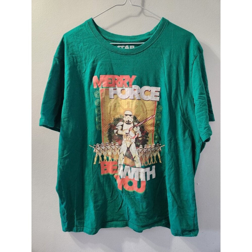 Star Wars Merry Force Be With You T-Shirt Large Pre-Owned